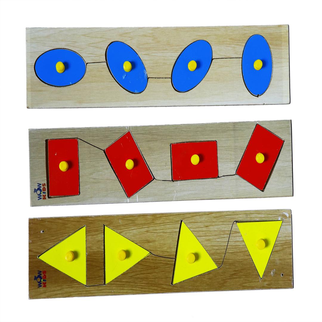 wooden shape puzzle board