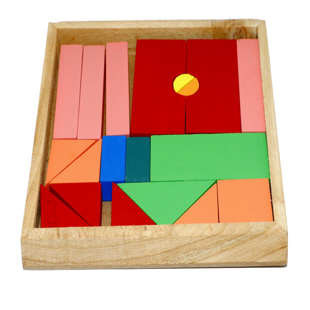 Wooden Rainbow Block Rainbow Mosaic Toy​