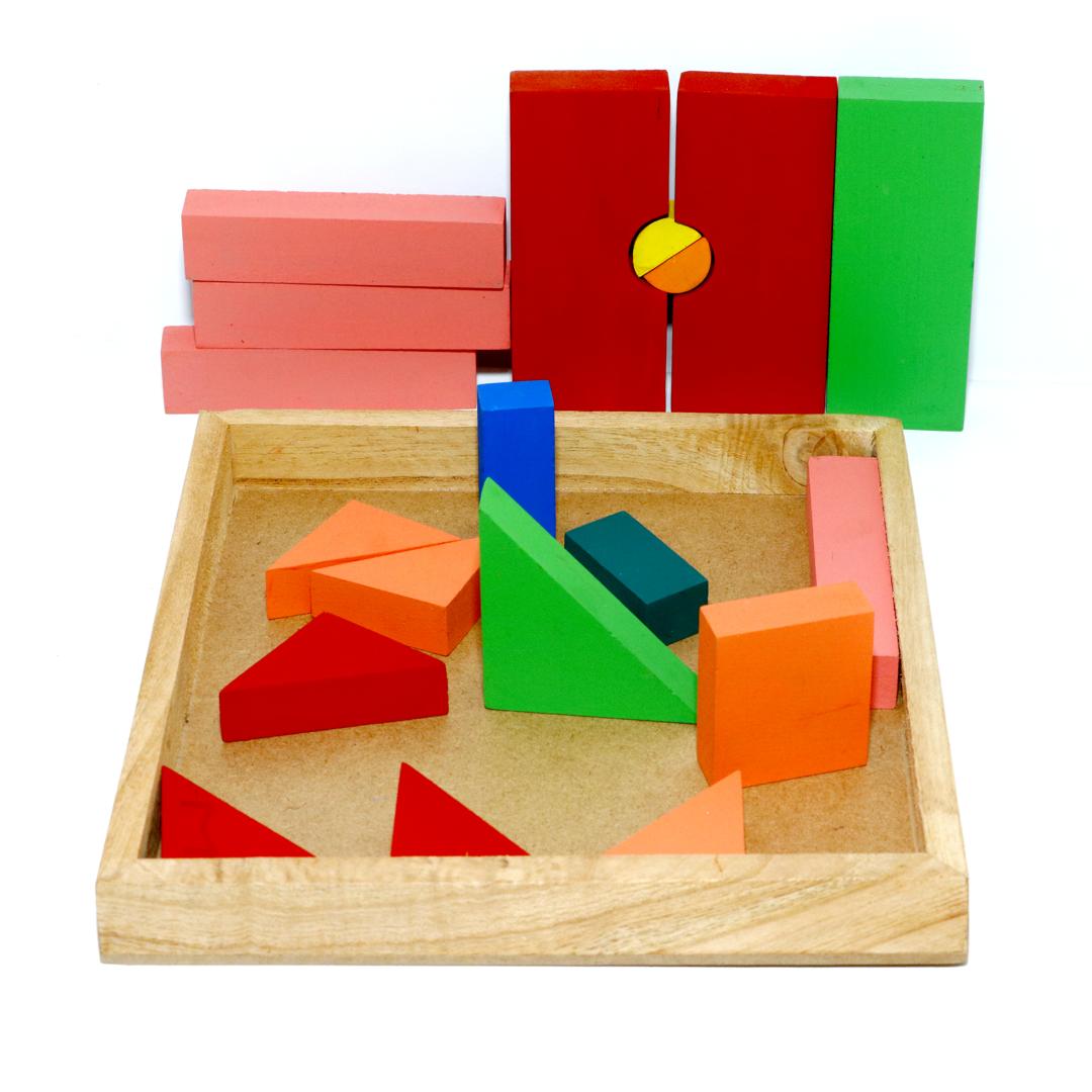 Wooden Rainbow Block Rainbow Mosaic Toy​