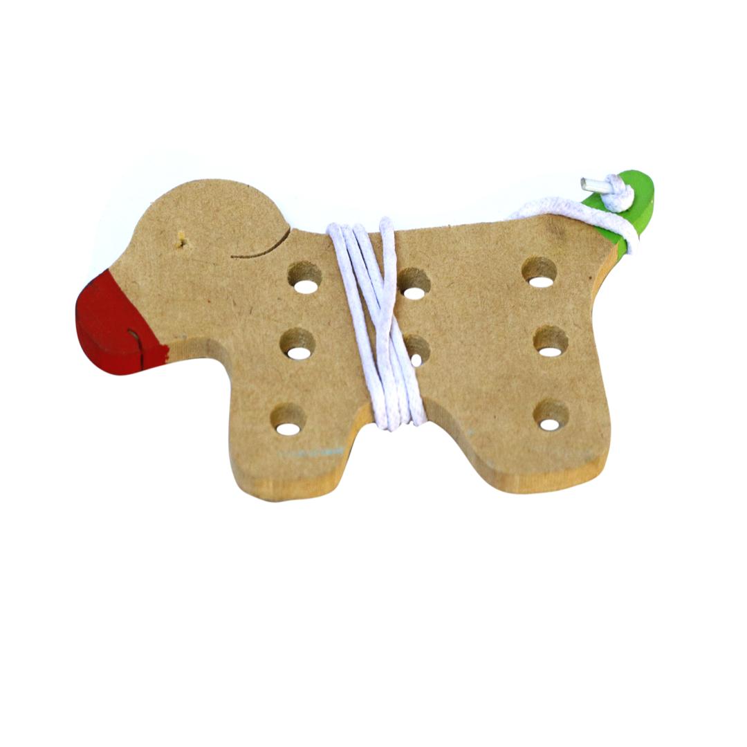 Puppy Wooden Lacing Toy ​