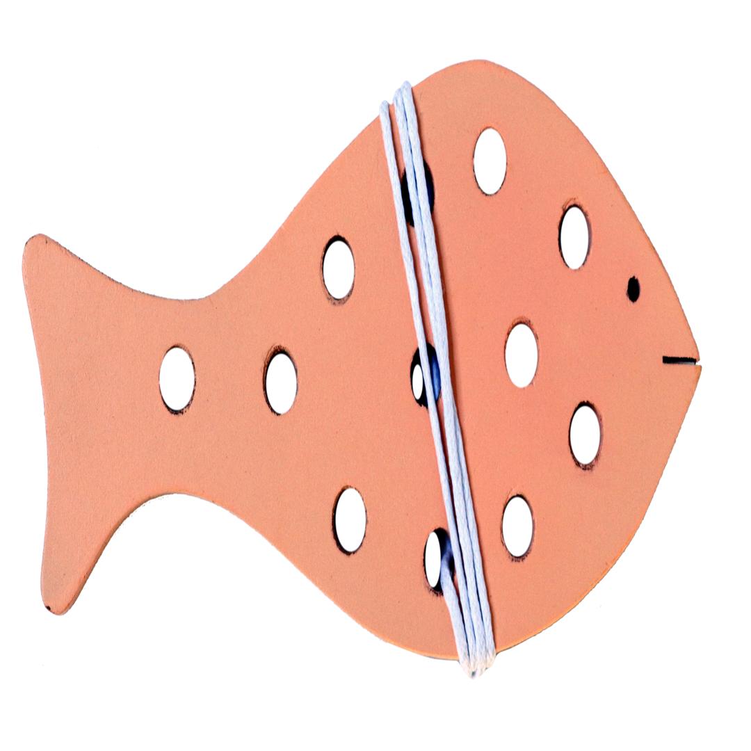 Pink Fish Wooden Lacing Toy ​